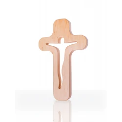 Krzyż drewniany frezowany 18 cm